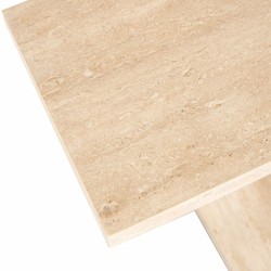 Casa Padrino consolle di lusso in travertino beige 140 cm - Mobili di lusso in pietra naturale