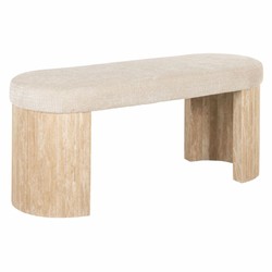 Casa Padrino banc de luxe beige 120 cm - Meubles de salon et d'hôtel