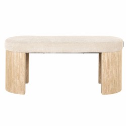 Casa Padrino banc de luxe beige 120 cm - Meubles de salon et d'hôtel