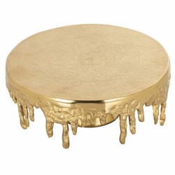 Casa Padrino Plato para Tartas de Lujo Oro Ø 25 cm - Accesorios para Hoteles y Restaurantes