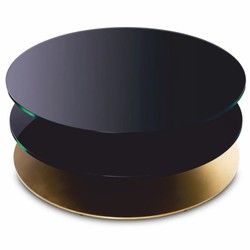 Casa Padrino luxury coffee table brass / black Ø 100 cm - Living room furniture