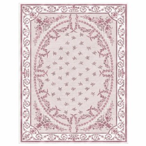Casa Padrino Tappeto da Soggiorno Barocco di Lusso Rosa / Bianco - Varie Misure