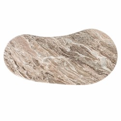 Casa Padrino scrivania di lusso con piano in marmo beige / marrone scuro 150 cm - Mobili per ufficio