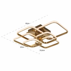 Casa Padrino Luxury LED Ceiling Light Gold 69 cm - Luxury LED Lighting