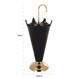 Casa Padrino porte-parapluie de luxe noir / or H. 66 cm - Accessoires de luxe