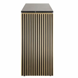 Casa Padrino buffet de luxe avec 3 portes et plateau en marbre noir / or 160 cm