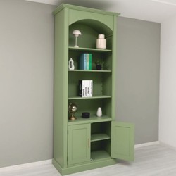 Casa Padrino armadio per libri stile country verde chiaro 102 x A. 250 cm - Mobili in stile country