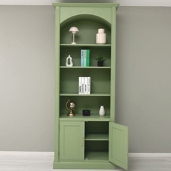 Casa Padrino armadio per libri stile country verde chiaro 102 x A. 250 cm - Mobili in stile country