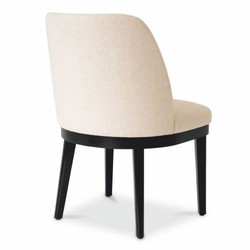 Casa Padrino chaise de salle à manger de luxe naturel / noir H. 79 cm - Meubles de salle à manger