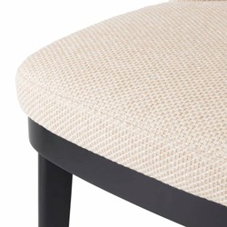 Casa Padrino chaise de salle à manger de luxe naturel / noir H. 79 cm - Meubles de salle à manger
