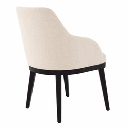 Casa Padrino silla de comedor de lujo con reposabrazos natural / negro Al. 79 cm
