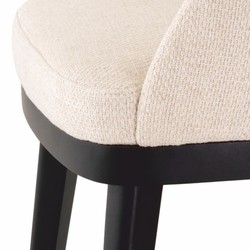Casa Padrino silla de comedor de lujo con reposabrazos natural / negro Al. 79 cm