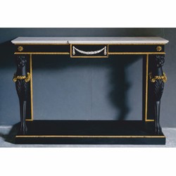 Casa Padrino Console Baroque de Luxe Noir / Or / Blanc 144 cm - Meubles Baroques - Fabriquée en Italie Casa Padrino Console Baroque de Luxe Noir / Or / Blanc 144 cm - Meubles Baroques - Fabriquée en Italie