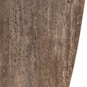 Casa Padrino Luxus Aluminium Esstisch mit Travertin Tischplatte Braun 235 cm