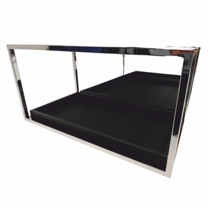 Casa Padrino Luxus Couchtisch Silber / Schwarz 160 cm - Wohnzimmer Möbel