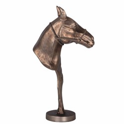 Casa Padrino figura decorativa di lusso cavallo in alluminio ottone antico A. 63,5 cm