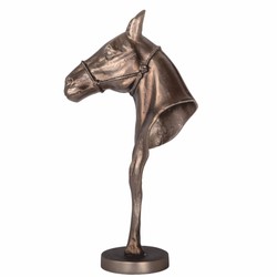 Casa Padrino figura decorativa di lusso cavallo in alluminio ottone antico A. 63,5 cm