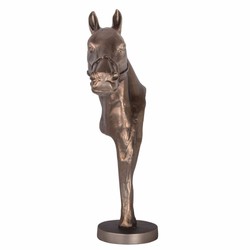 Casa Padrino figura decorativa di lusso cavallo in alluminio ottone antico A. 63,5 cm