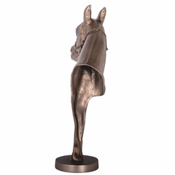 Casa Padrino figura decorativa di lusso cavallo in alluminio ottone antico A. 63,5 cm