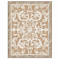 Casa Padrino Luxury Baroque Living Room Wool Carpet Brown - Various Sizes