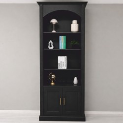 Casa Padrino armadio per libri in stile country nero 102 x A. 250 cm - Mobili in stile country Casa Padrino armadio per libri in stile country nero 102 x A. 250 cm - Mobili in stile country