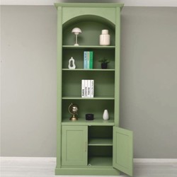 Casa Padrino set di 3 armadio per libri in stile country verde chiaro - Mobili in stile country