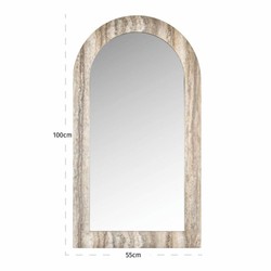 Casa Padrino miroir de luxe en pierre naturelle gris H. 100 cm - Mobilier de luxe en pierre naturelle