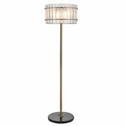 Casa Padrino lampadaire de luxe laiton antique / noir H. 168 cm - Éclairage de luxe