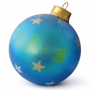 Casa Padrino XXL Decorative Christmas Tree Bauble Blue / Gold Ø 70 x H. 90 cm - Christmas Decoration
