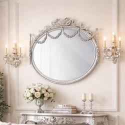 Prunkvoller Luxus Barock Spiegel Wandspiegel Silber Prunkvoller Luxus Barock Spiegel Wandspiegel Silber