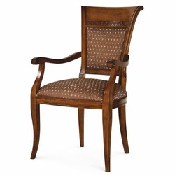 Casa Padrino Chaise de Salle à Manger Baroque de Luxe avec Accoudoirs Marron H. 97,5 cm - Fabriqué en Italie Casa Padrino Chaise de Salle à Manger Baroque de Luxe avec Accoudoirs Marron H. 97,5 cm - Fabriqué en Italie