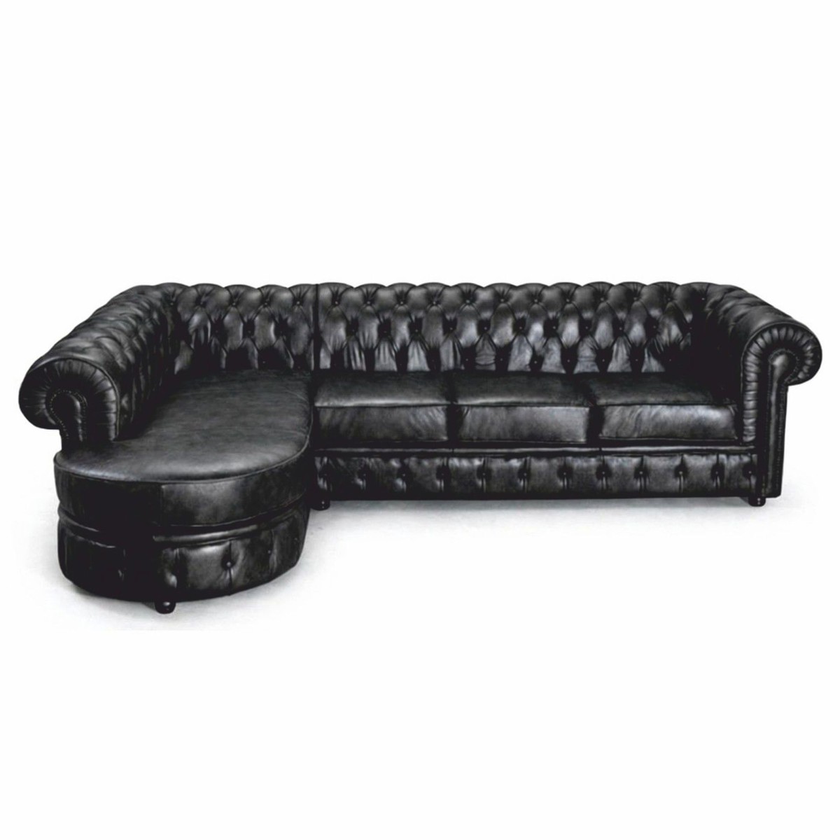 Casa Padrino luxury Chesterfield leather corner sofa vintage black 293 cm - Genuine leather furniture
Casa Padrino luxury Chesterfield leather corner sofa vintage black 293 cm - Genuine leather furniture