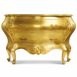 Casa Padrino luxury baroque chest of drawers gold 127.5 cm - Baroque furniture - Made in Italy Casa Padrino luxury baroque chest of drawers gold 127.5 cm - Baroque furniture - Made in Italy