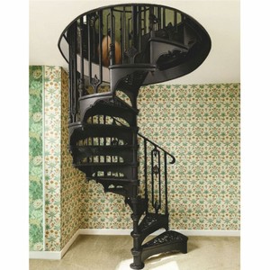 Casa Padrino escalier en colimaçon baroque avec garde-corps côté droit noir H. 240 cm