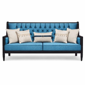 Prunkvolles Luxus Barock Wohnzimmer Sofa Blau Schwarz Prunkvolles Luxus Barock Wohnzimmer Sofa Blau Schwarz