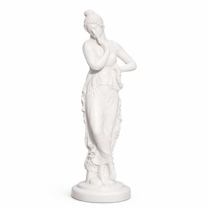 Casa Padrino scultura da giardino Art Nouveau donna bianco A. 67 cm - Figura decorativa da giardino