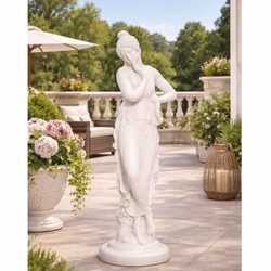 Casa Padrino sculpture de jardin Art Nouveau dame blanc H. 67 cm - Figurine décorative
