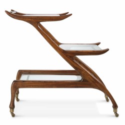 Casa Padrino carrello da portata di lusso marrone 85 x 50 x A. 80 cm - Accessori per hotel
