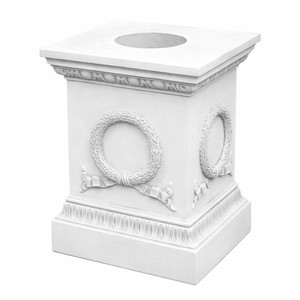 Casa Padrino piédestal décoratif de jardin baroque blanc H. 74 cm - Accessoires de jardin baroques Casa Padrino piédestal décoratif de jardin baroque blanc H. 74 cm - Accessoires de jardin baroques