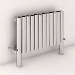 Casa Padrino radiateur mural de luxe mural en acier inoxydable argent 77,5 cm - Chauffage mural Casa Padrino radiateur mural de luxe mural en acier inoxydable argent 77,5 cm - Chauffage mural
