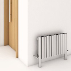 Casa Padrino radiateur mural de luxe mural en acier inoxydable argent 77,5 cm - Chauffage mural Casa Padrino radiateur mural de luxe mural en acier inoxydable argent 77,5 cm - Chauffage mural
