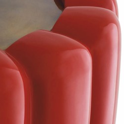 Casa Padrino Luxury Table Lamp Red / Black H. 59.5 cm - Luxury Quality