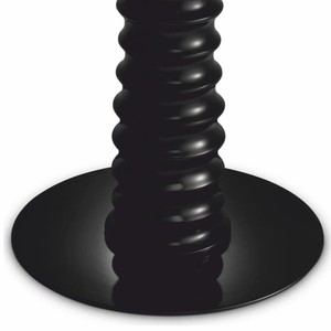 Casa Padrino Luxus Esstisch Schwarz / Weiß Ø 80 x H. 77 cm - Esszimmer Möbel