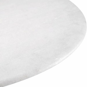 Casa Padrino Luxus Esstisch Schwarz / Weiß Ø 80 x H. 77 cm - Esszimmer Möbel