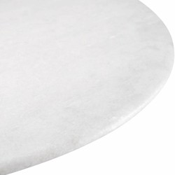 Casa Padrino Luxury Dining Table Black / White Ø 80 x H. 77 cm - Dining Room Furniture