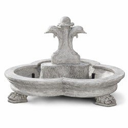 Casa Padrino fontana barocco delfini grigio Ø 185 x A. 130 cm - Magnifica fontana da giardino Casa Padrino fontana barocco delfini grigio Ø 185 x A. 130 cm - Magnifica fontana da giardino