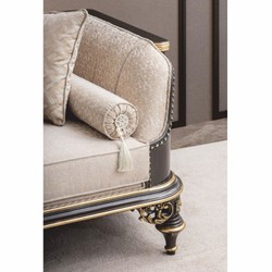 Casa Padrino Luxury Baroque Sofa Beige / Brown / Gold 245 cm - Baroque Living Room Furniture