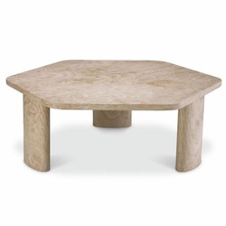 Luxus Travertin Couchtisch Wohnzimmertisch Beige