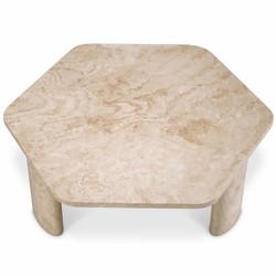 Luxus Travertin Couchtisch Wohnzimmertisch Beige