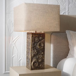 Casa Padrino lampada da tavolo di lusso ottone vintage / beige A. 87,5 cm - Luci di lusso
